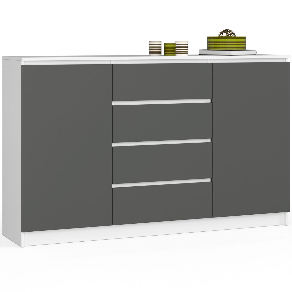 Cómoda K160 160 Blanco/ Gris