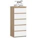 Cómoda CL5 AKORD 5 cajones 40 Cómoda CL5 AKORD 5 cajones 40 Blanco/ Madera