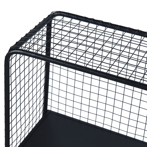 Estante de chão Volda 3 prateleiras com grelha metálica 90x50x19cm - Preto en.casa