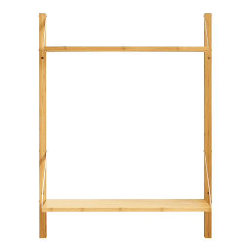 Estante de parede Tingvoll com 2 prateleiras 85x65x25cm - Bambu en.casa