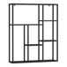 Estantería de pared Jämijärvi con 6 compartimentos abiertos acero Estantería de pared Jämijärvi con 6 compartimentos abiertos acero Negro