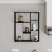 Estantería de pared Jämijärvi con 6 compartimentos abiertos acero Estantería de pared Jämijärvi con 6 compartimentos abiertos acero Negro