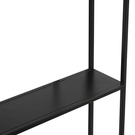 Estante de parede Jämijärvi com 6 compartimentos abertos em aço 90 x 75 x 18 cm - Preto mate en.casa