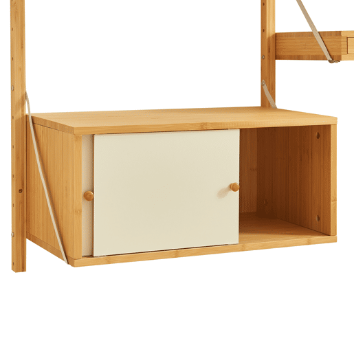 Estante de parede Tingvoll com elementos reguláveis 176x147x34cm - Bambu en.casa