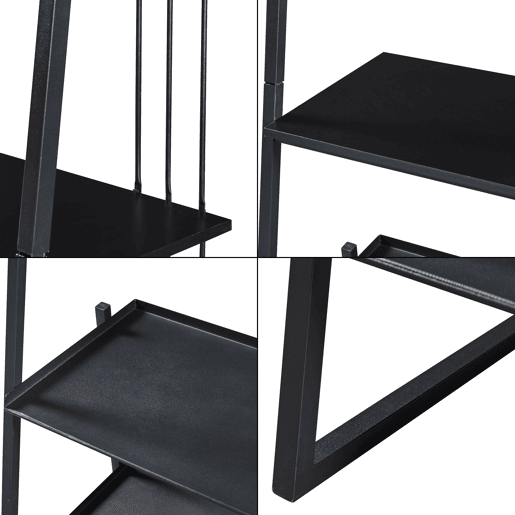 Estante em escada Storfjord de 5 níveis 184x80x40cm - Preto en.casa