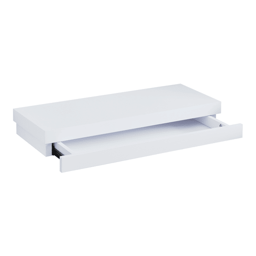Estante de parede Karkkila com gaveta até 5 kg MDF 60 x 24 x 8 cm - Branco en.casa
