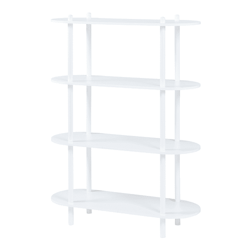 Estante Øvre com 4 prateleiras metálicas 108x80x30cm - Branco en.casa