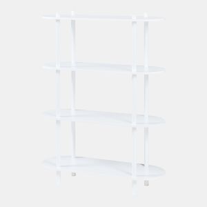 Estante Øvre com 4 prateleiras metálicas 108x80x30cm - Branco en.casa