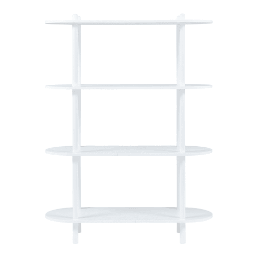 Estante Øvre com 4 prateleiras metálicas 108x80x30cm - Branco en.casa