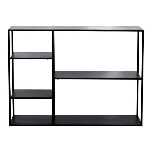 Estante de metal Isojoki de chão de 5 níveis 120x35x88cm - Preto en.casa
