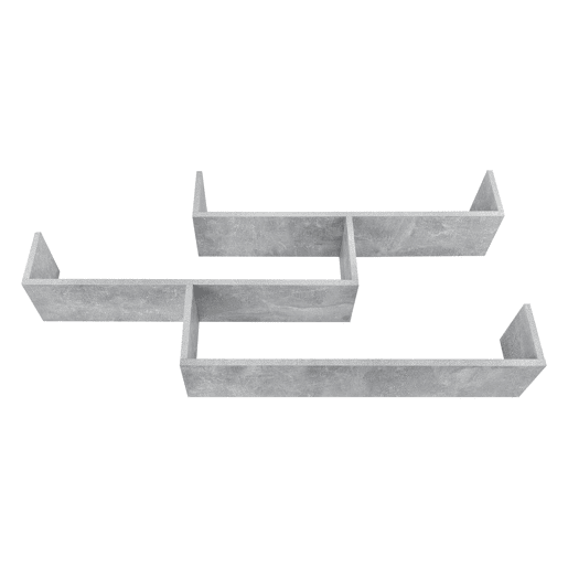 Estante de parede Grimstad 3 níveis até 14 kg - aglomerado 119 x 18 x 55 cm - efeito betão en.casa