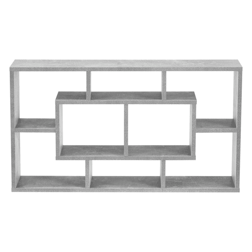 Estante de parede Saputit - com 8 compartimentos - aglomerado 85 x 16 x 48 cm efeito betão en.casa Estante de parede Saputit - com 8 compartimentos - aglomerado 85 x 16 x 48 cm efeito betão en.casa