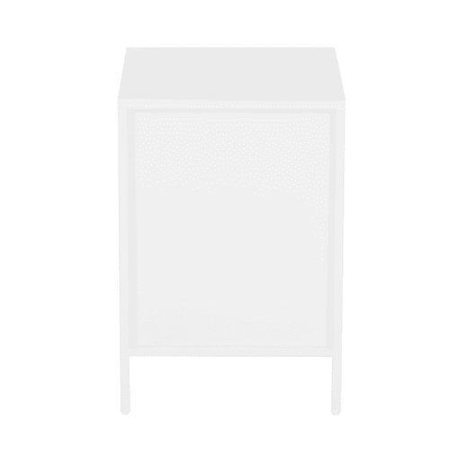 Estante de chão Akaa design arqueado 2 níveis em aço 52 x 35 x 35 cm - Branco en.casa