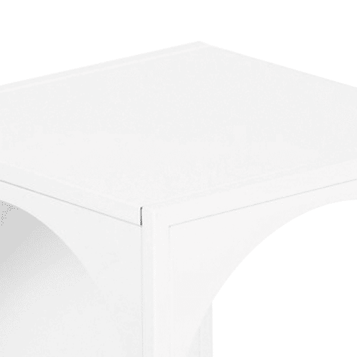 Estante de chão Akaa design arqueado 2 níveis em aço 52 x 35 x 35 cm - Branco en.casa