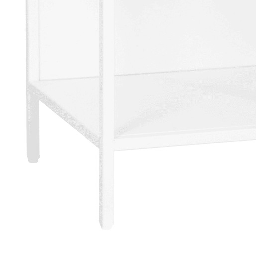 Estante de chão Akaa design arqueado 2 níveis em aço 52 x 35 x 35 cm - Branco en.casa