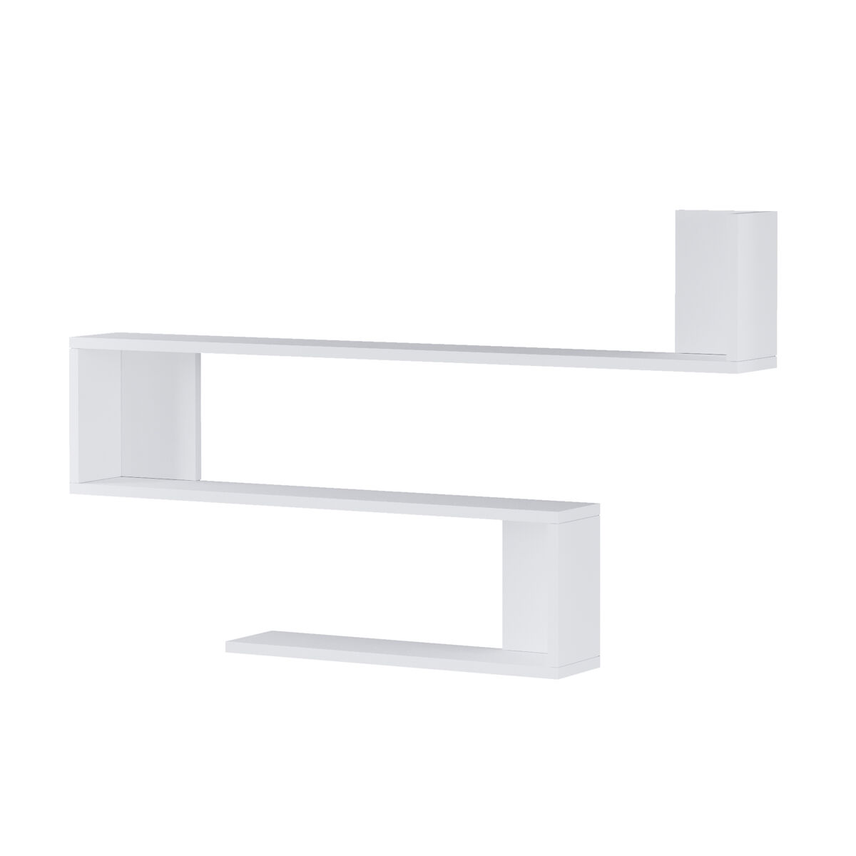 Estantería de pared kitee 3 estantes aglomerado 120 x 15 x 72 cm - blanco [en.casa]