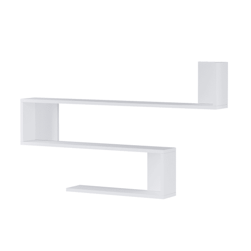 Estante de parede Kitee 3 prateleiras Aglomerado 120 x 15 x 72 cm - Branco en.casa