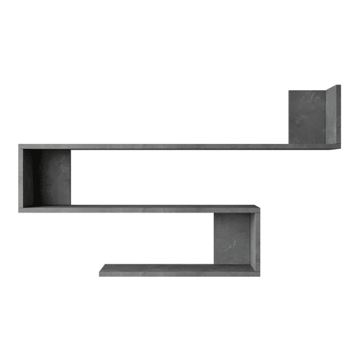 Estante de parede Kitee 3 prateleiras Aglomerado 120 x 15 x 72 cm - Efeito betão en.casa