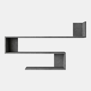 Estante de parede Kitee 3 prateleiras Aglomerado 120 x 15 x 72 cm - Efeito betão en.casa