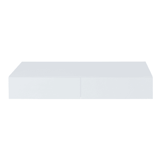 Estante de parede Karstula com 2 gavetas MDF revestido a PVC 80 x 35 x 12 cm - Branco en.casa