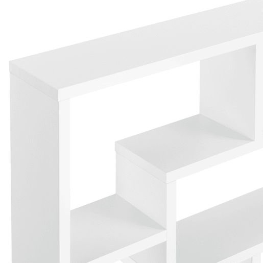 Estante de parede Qinngua com 7 compartimentos - Aglomerado 77 x 10 x 48 cm Branco lacado mate en.casa