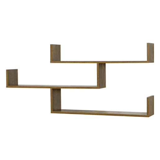 Estante de parede Grimstad 3 níveis até 14 kg - aglomerado 119 x 18 x 55 cm - efeito madeira escura en.casa
