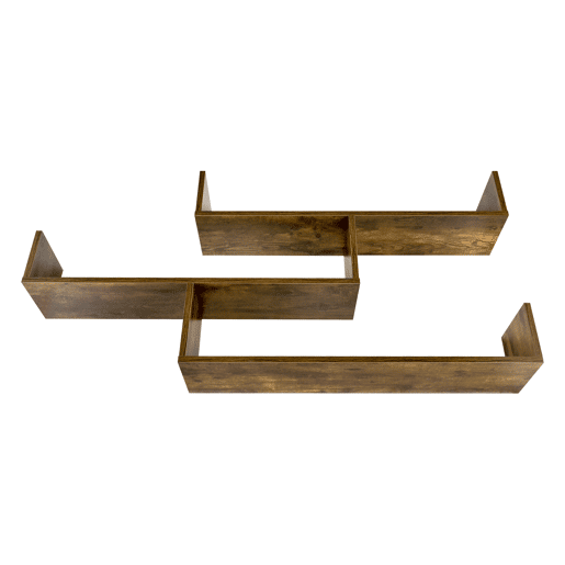 Estante de parede Grimstad 3 níveis até 14 kg - aglomerado 119 x 18 x 55 cm - efeito madeira escura en.casa