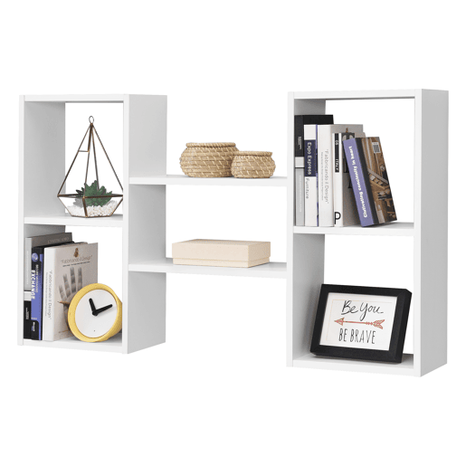 Estante de parede Lillesand com 5 compartimentos 101 x 18 x 60 cm - Branco mate en.casa