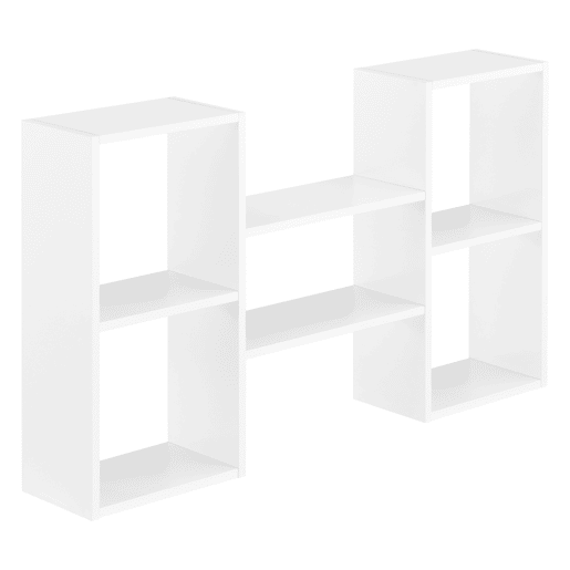 Estante de parede Lillesand com 5 compartimentos 101 x 18 x 60 cm - Branco mate en.casa