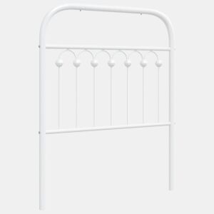 vidaXL Cabeceira de cama 75 cm metal branco