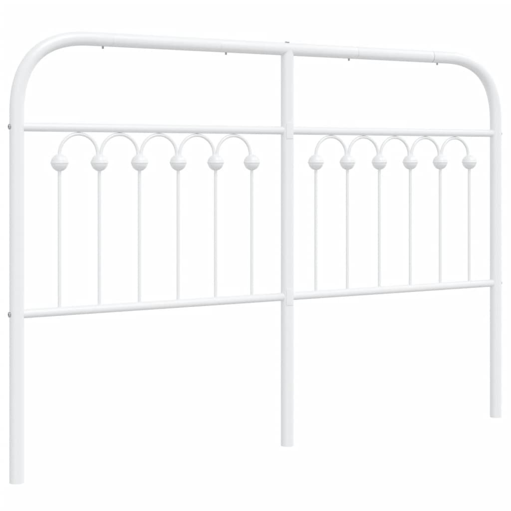 Vidaxl cabecero de metal blanco 135 cm