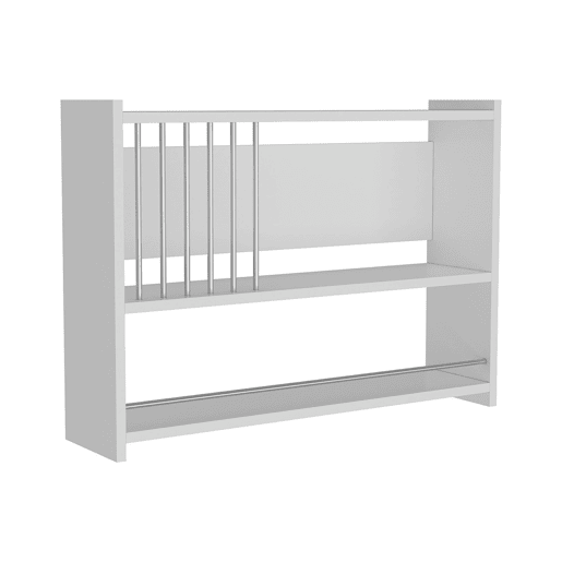 Estante de parede para cozinha Helsingør Aglomerado 60 x 84 x 20 cm Branco en.casa