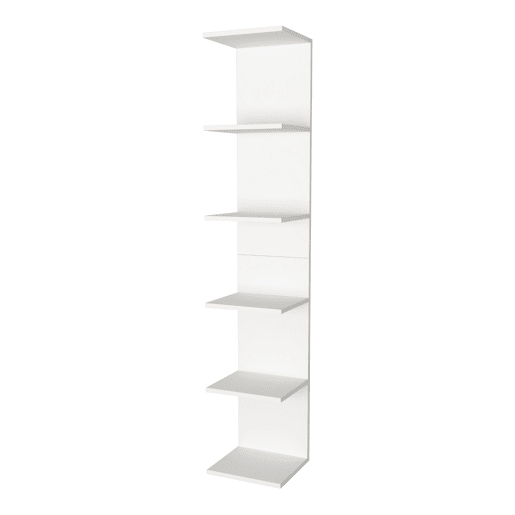Estante de parede Surahammar 6 níveis em aglomerado de madeira 180 x 35 x 32 cm - branco en.casa