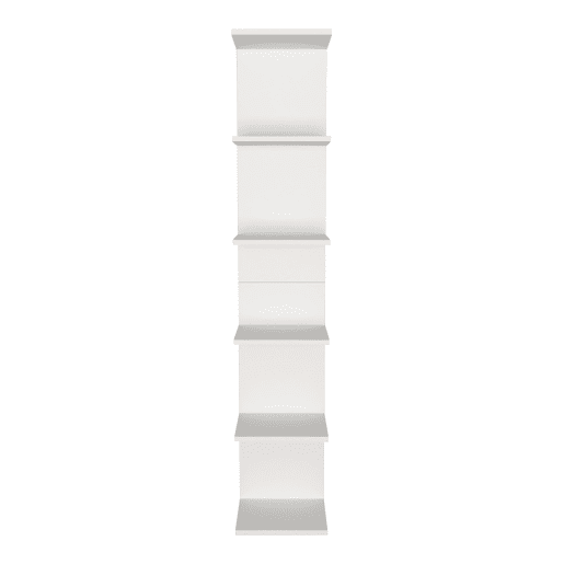 Estante de parede Surahammar 6 níveis em aglomerado de madeira 180 x 35 x 32 cm - branco en.casa