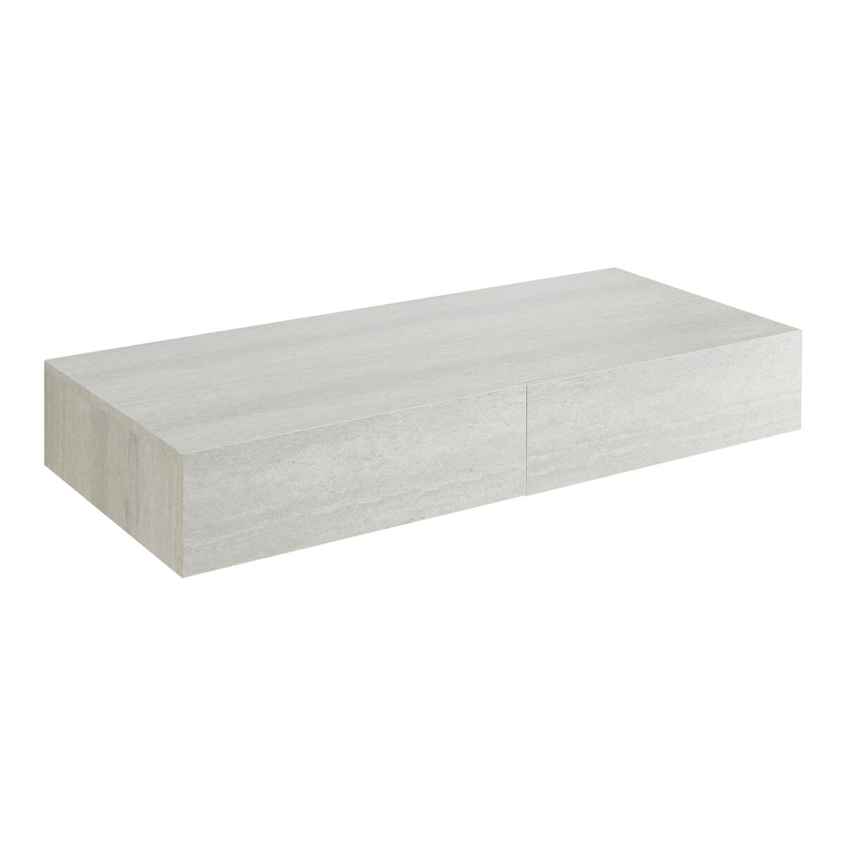 Estantería de pared Karstula con 2 cajones MDF recubierto de PVC 80 Blanco/ Gris