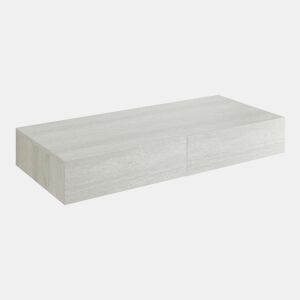 Estante de parede Karstula com 2 gavetas MDF revestido a PVC 80 x 35 x 12 cm - Efeito betão en.casa