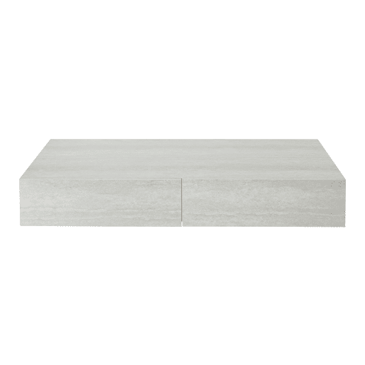 Estante de parede Karstula com 2 gavetas MDF revestido a PVC 80 x 35 x 12 cm - Efeito betão en.casa