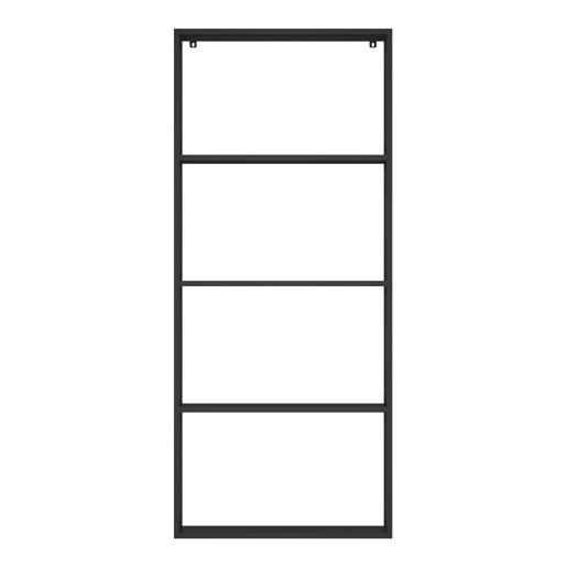 Estante de parede Jämijärvi com 4 compartimentos abertos em aço 140 x 60 x 18 cm - Preto mate en.casa