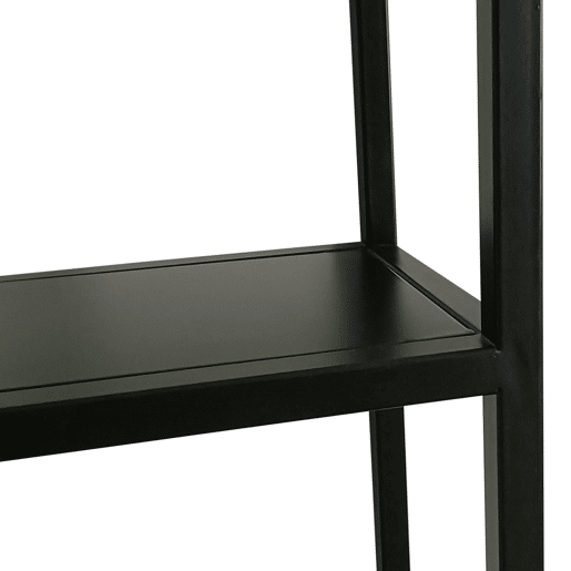 Estante de parede Jämijärvi com 4 compartimentos abertos em aço 140 x 60 x 18 cm - Preto mate en.casa