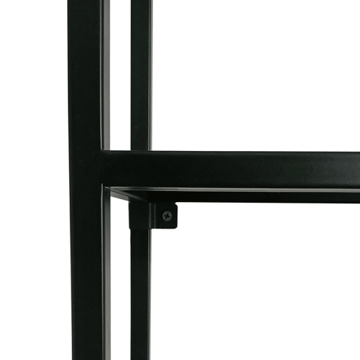 Estante de parede Jämijärvi com 4 compartimentos abertos em aço 140 x 60 x 18 cm - Preto mate en.casa