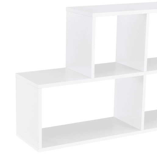 Estante de parede Bryne com 4 compartimentos - aglomerado de madeira 100 x 19,5 x 53 cm Lacado branco mate en.casa