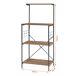 Estantería de cocina Billund 4 estantes metal/aglomerado Estantería de cocina Billund 4 estantes metal/aglomerado Negro/ Madera