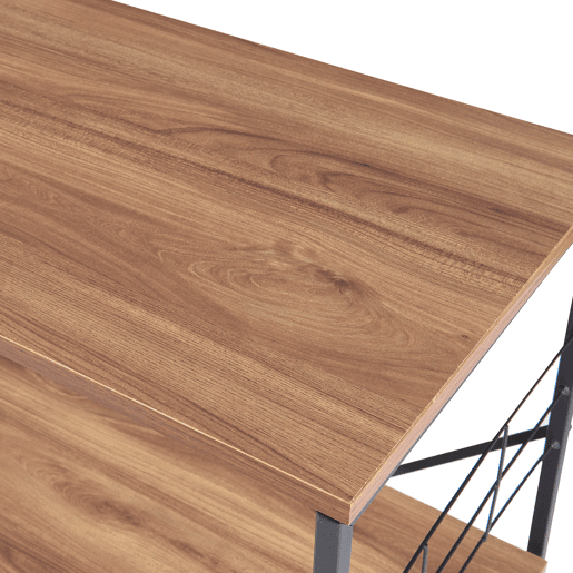 Estante de cozinha Billund 4 prateleiras metalaglomerado 133x60x42cm efeito pretonoz en.casa