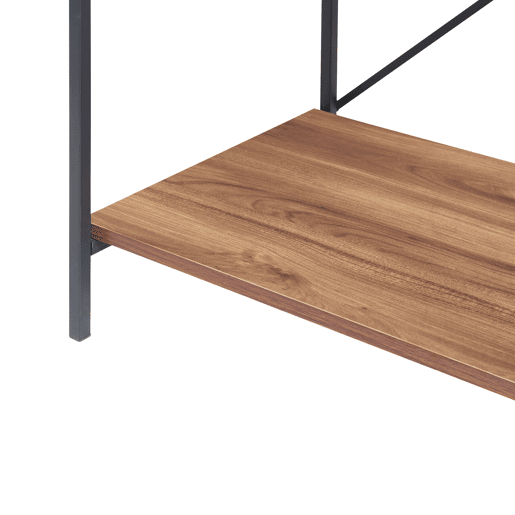 Estante de cozinha Billund 4 prateleiras metalaglomerado 133x60x42cm efeito pretonoz en.casa