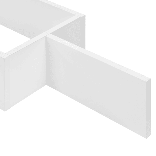Estante de parede Flekkefjord com 5 compartimentos - aglomerado de madeira 104 x 14,5 x 49,5 cm Branco en.casa