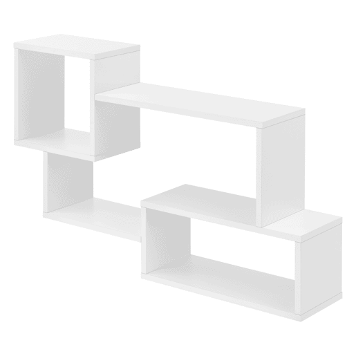 Estante de parede Kvinesdal com 3 compartimentos até 13 kg - aglomerado 87 x 18 x 54 cm Branco en.casa