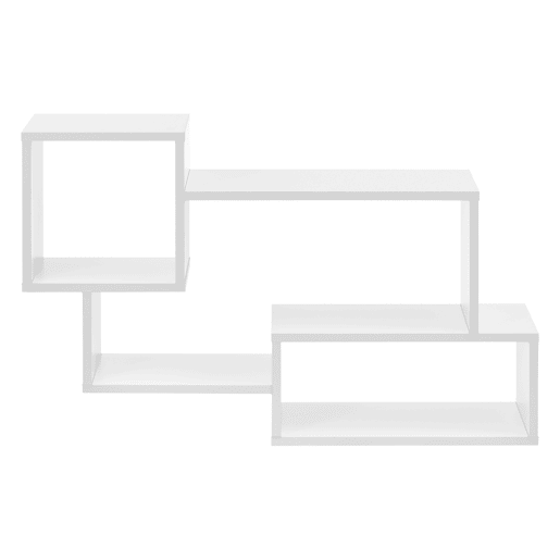 Estante de parede Kvinesdal com 3 compartimentos até 13 kg - aglomerado 87 x 18 x 54 cm Branco en.casa