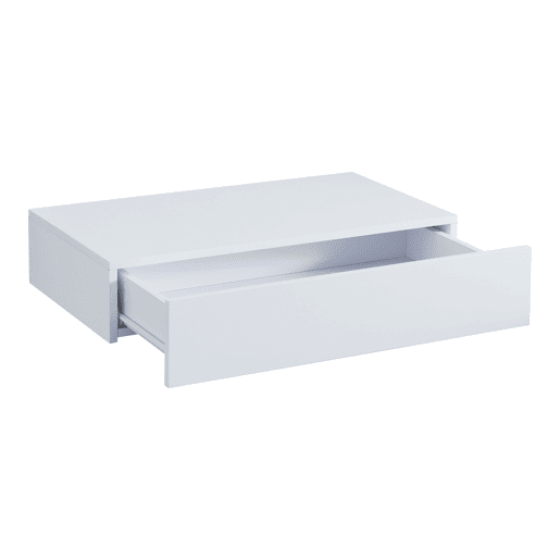 Estante de parede Kärsämäki com gaveta até 5 kg MDF 60 x 35 x 12 cm - Branco en.casa Estante de parede Kärsämäki com gaveta até 5 kg MDF 60 x 35 x 12 cm - Branco en.casa