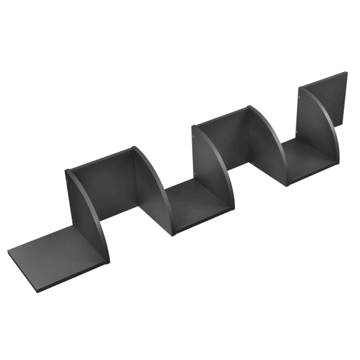 Estante de parede de design retro cinzento escuro mate (123x19,5x19,5-cm) en.casa