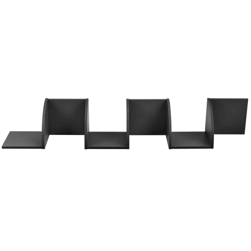 Estante de parede de design retro cinzento escuro mate (123x19,5x19,5-cm) en.casa